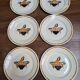 Set of 6 vintage Badonviller France "Jade" dinner plates