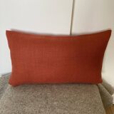 Paprika linen cushion