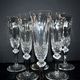 Saint-Louis set of 6 Tommy cut crystal champagne flutes signed H18.5