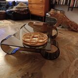 Table basse plexiglas vintage