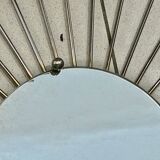 Vintage 1960s Sun Mirror in Gold Metal 73 x 58 cm