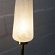 Arlus floor lamp with tripod base and 2 ribbed glass lamps 1950
