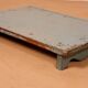 Old Burmese teak tea table original blue patina