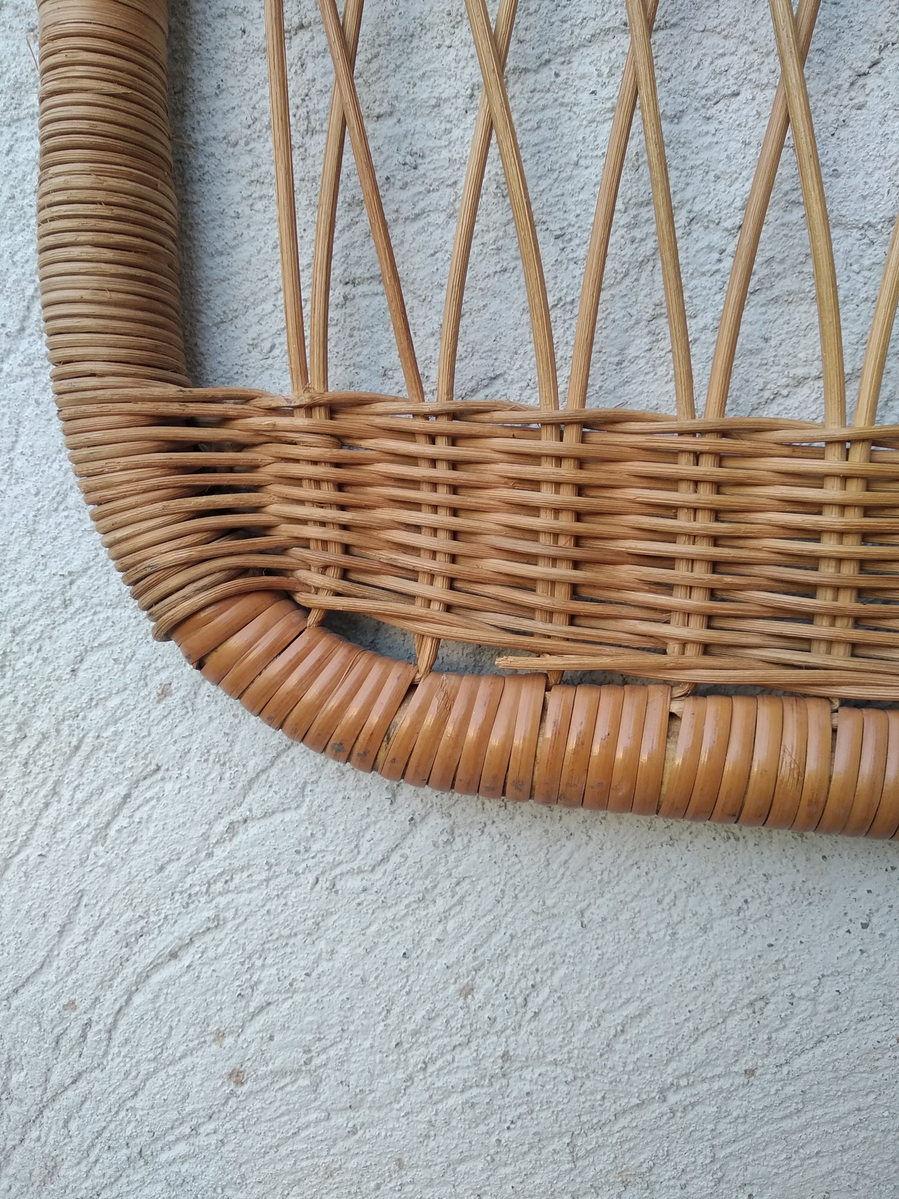 Vintage rattan headboard