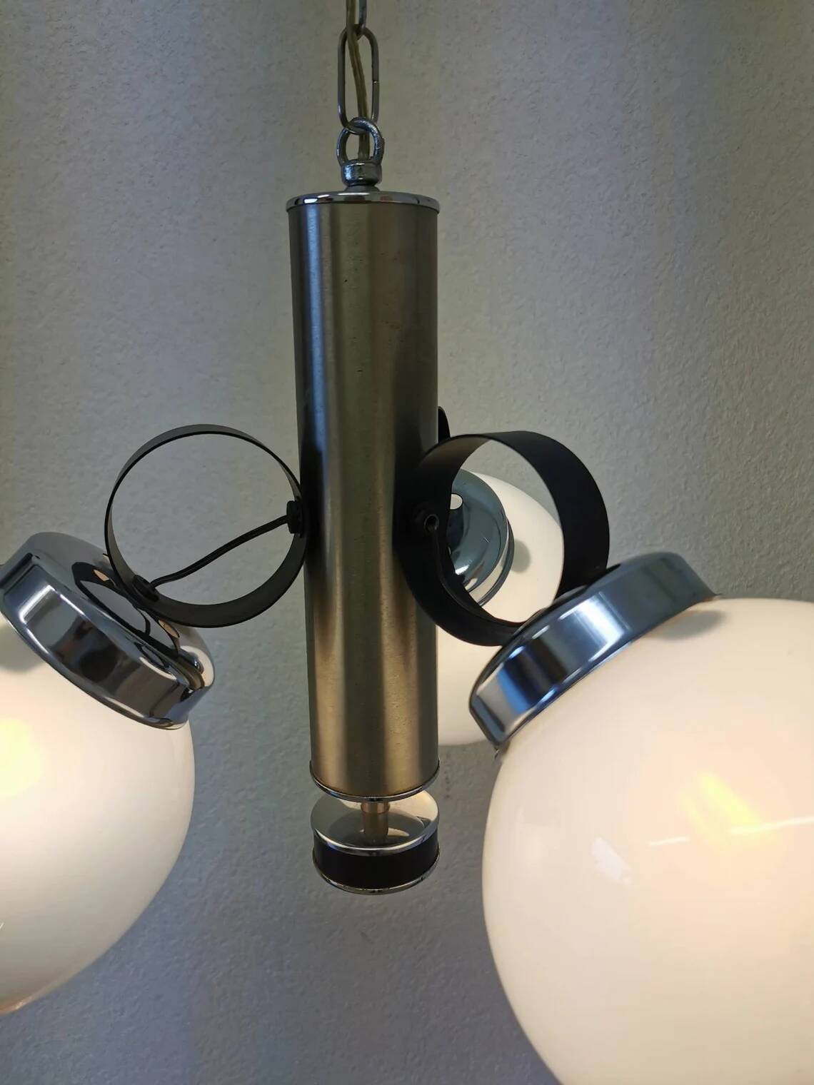 Vintage Mazzega Murano Glass Chandelier: Mid-Century Italian Pendant Light