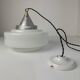 Ancienne suspension art-deco en opaline 28 cm