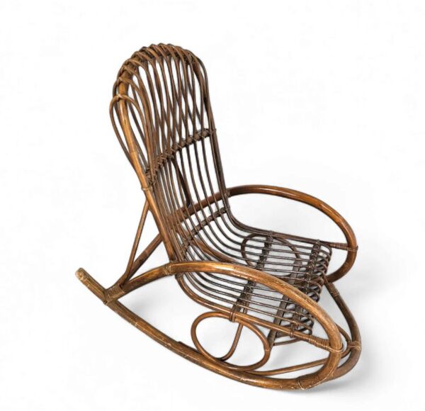 Fauteuil à bascule en osier courbé / rotin Rohé Noordwolde