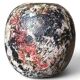 Round stoneware vase by David Whitehead, La Borne, polychrome.