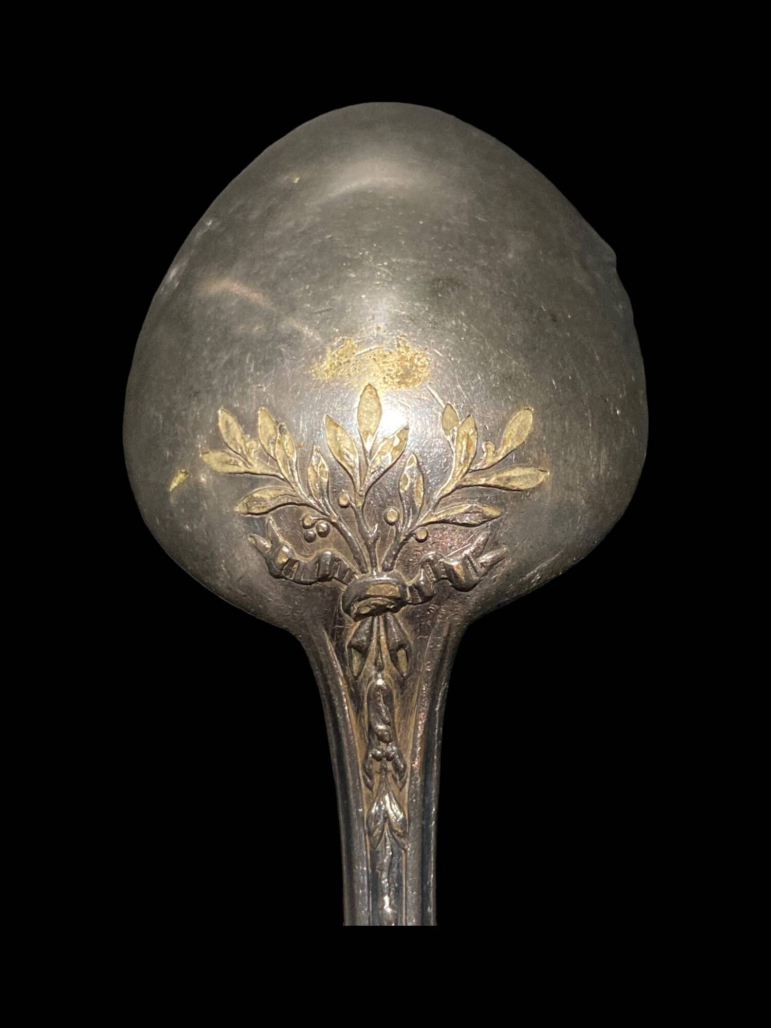 Fork and soup spoon in silver metal in their box from the brand "CERAVER OSTEAL"