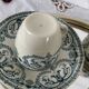 2 tasses terre de fer Saint Amand et Hamage modèle Guirlande vert
