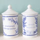 5 pots ceramic pharmacy ceramic earthenware of Longchamp