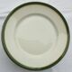 Set 6 porcelain plates Aux Lions de Faïence 1920 imperial green and gold