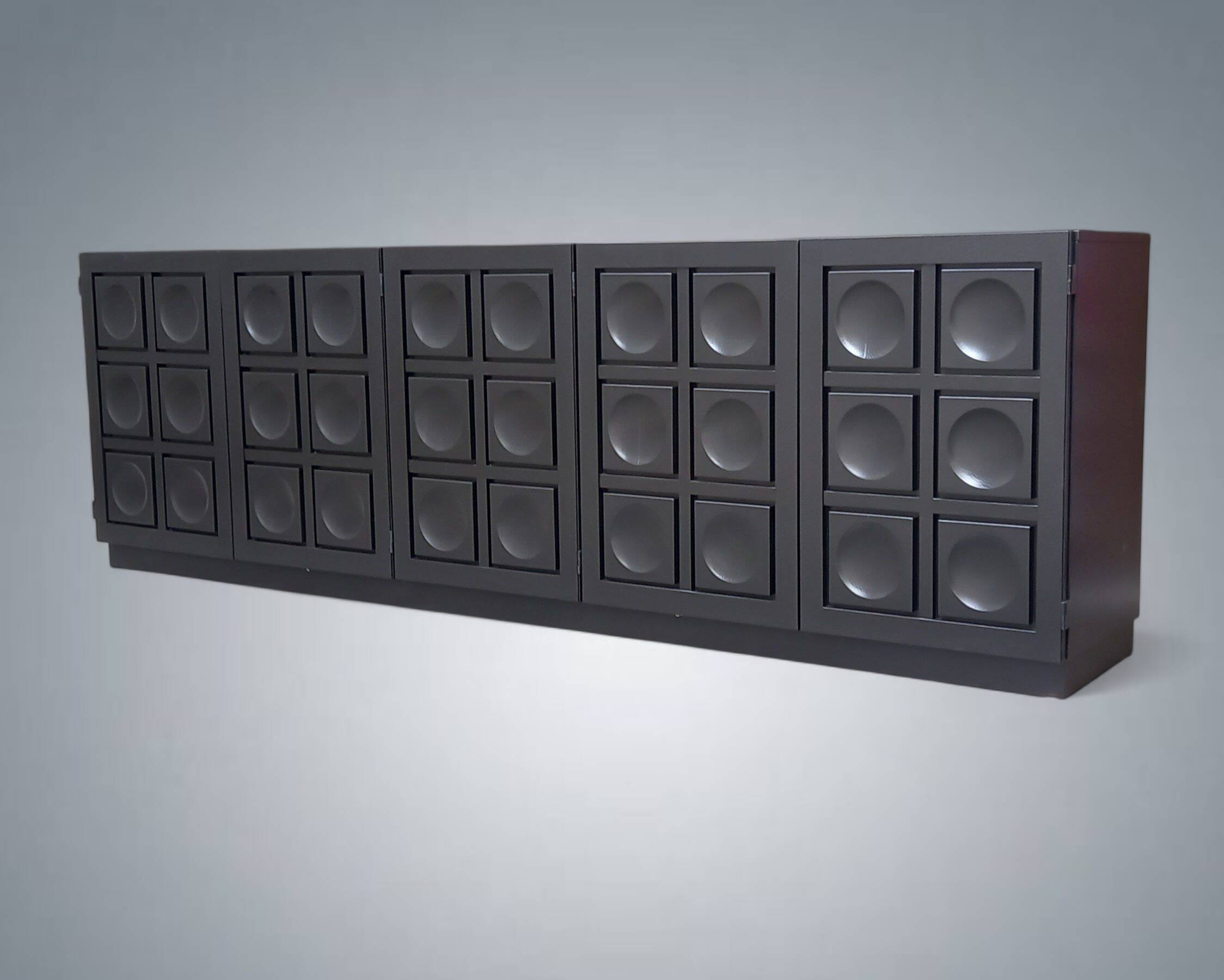 Brutalist sideboard by Frans Defour, "Torino" model, 1970s