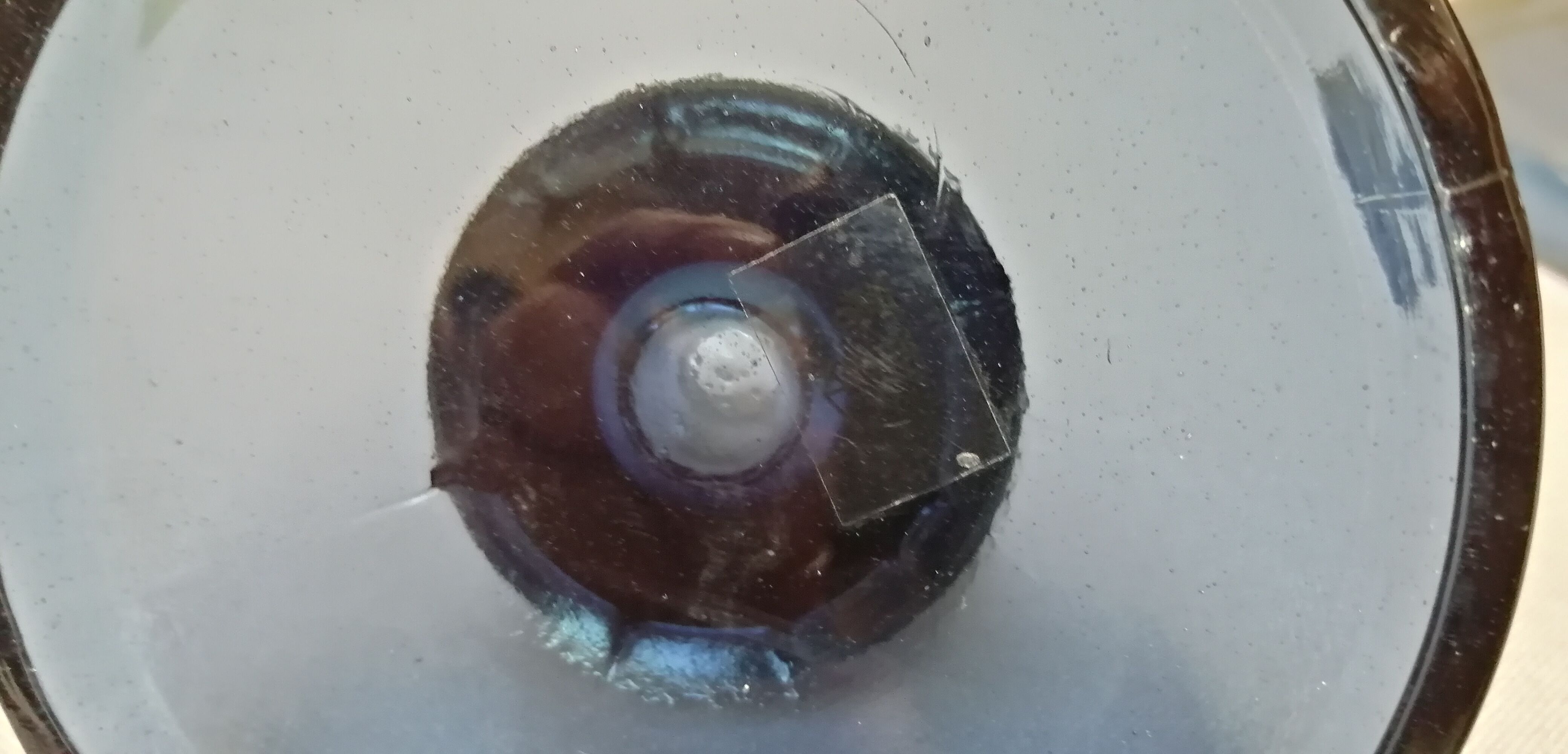 Cobalt glass candle holder by Maria Kariis