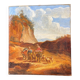 Oil painting on canvas from the 18th century featuring young peasant women.
