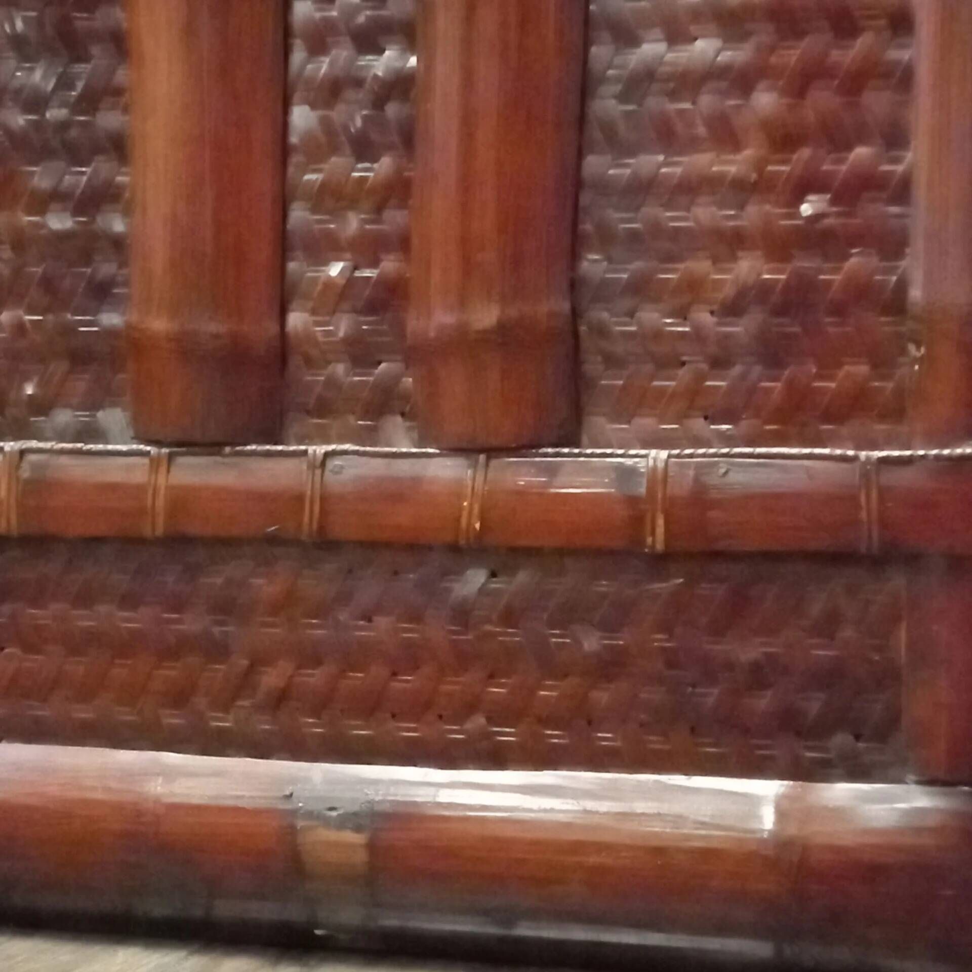 Antique Chinese bamboo storage chest