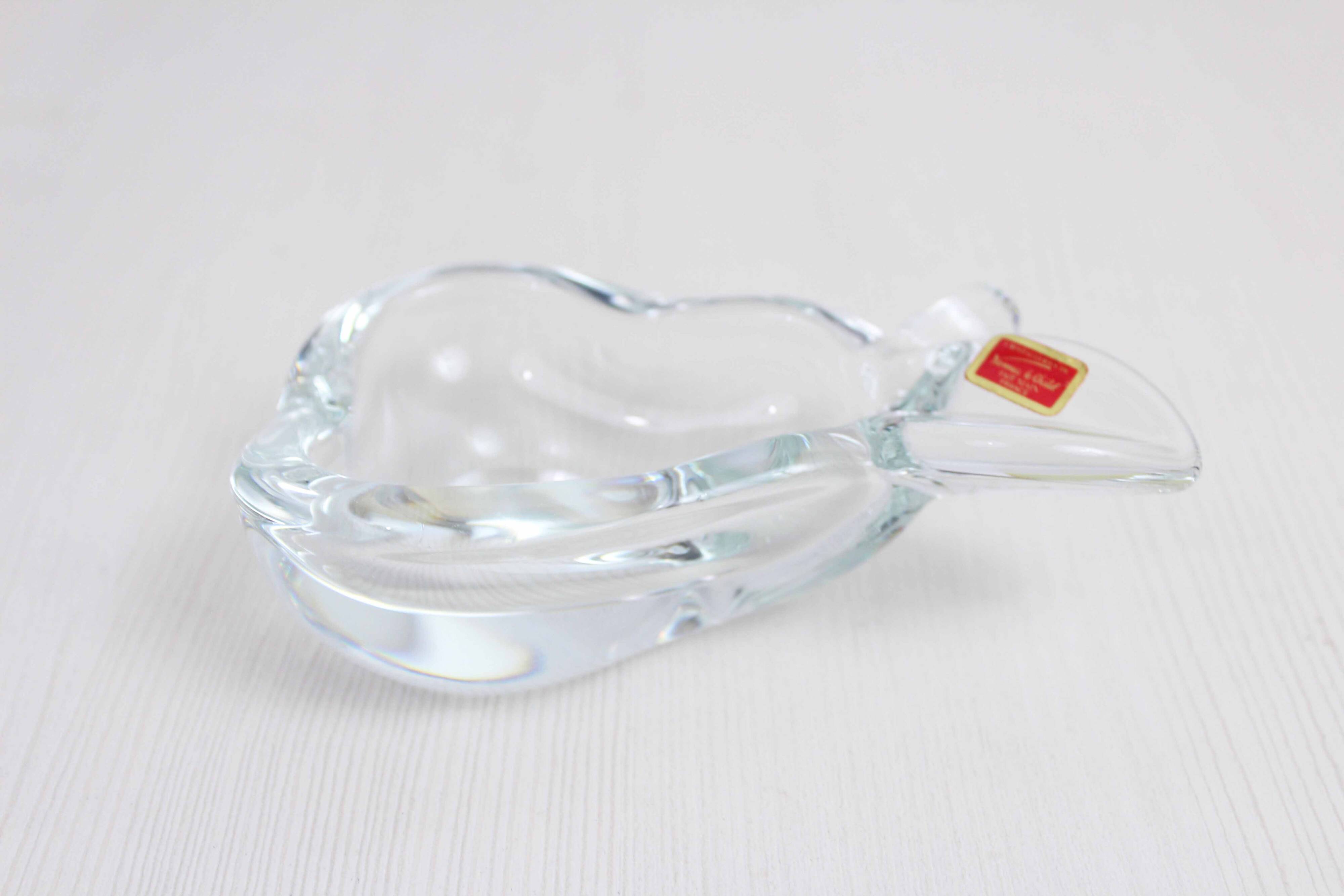 Empty crystal pear pocket ashtray