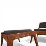 Hunting Chair lounge chair with ottoman by Heinz Heger for PGH Erzgebirgisc