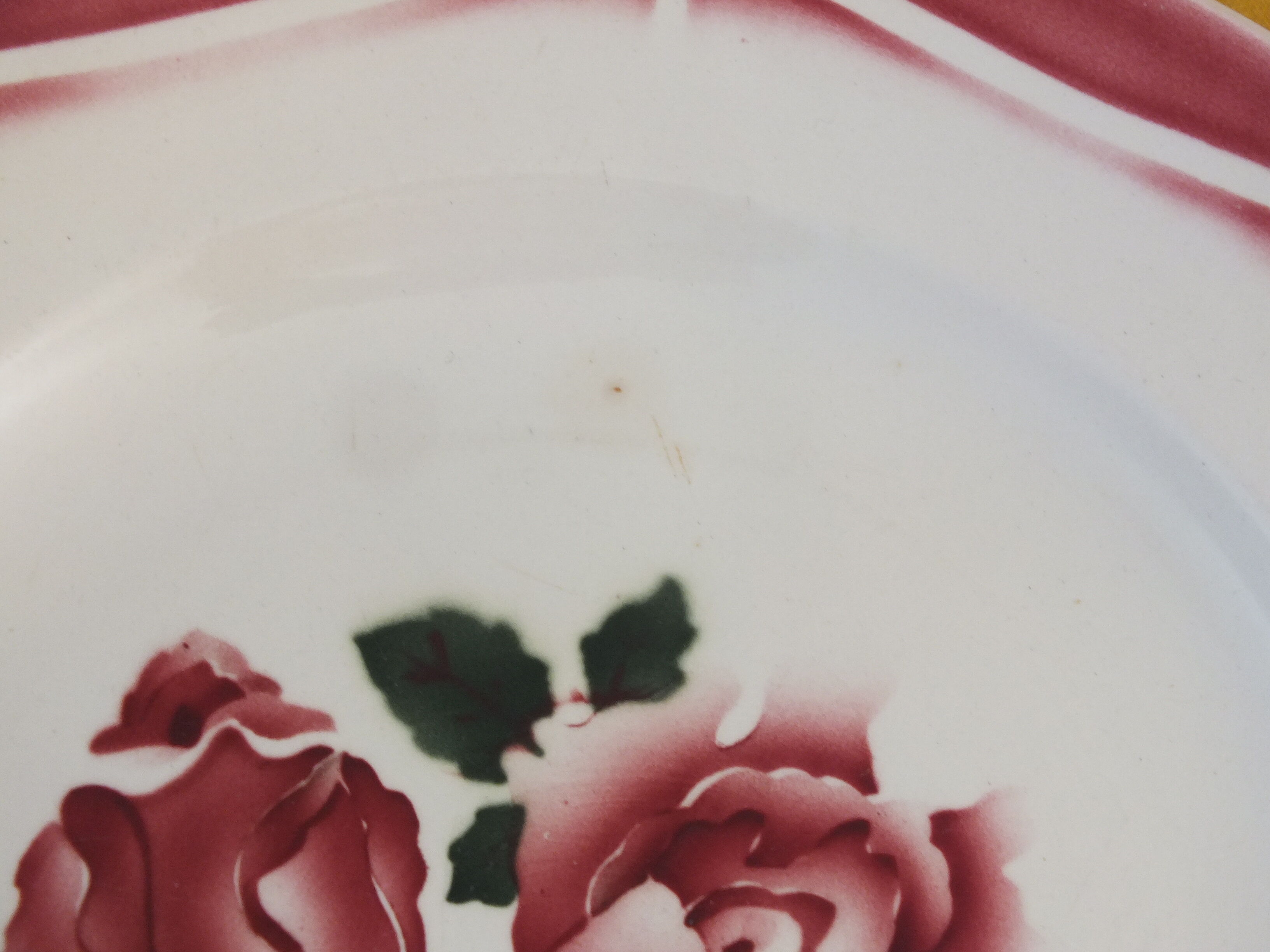 6 flat plates vintage Digoin Sarreguemines model Cibon Lot 3