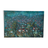 Landscape painting of the abstract Isère 1960 Jean Buffa