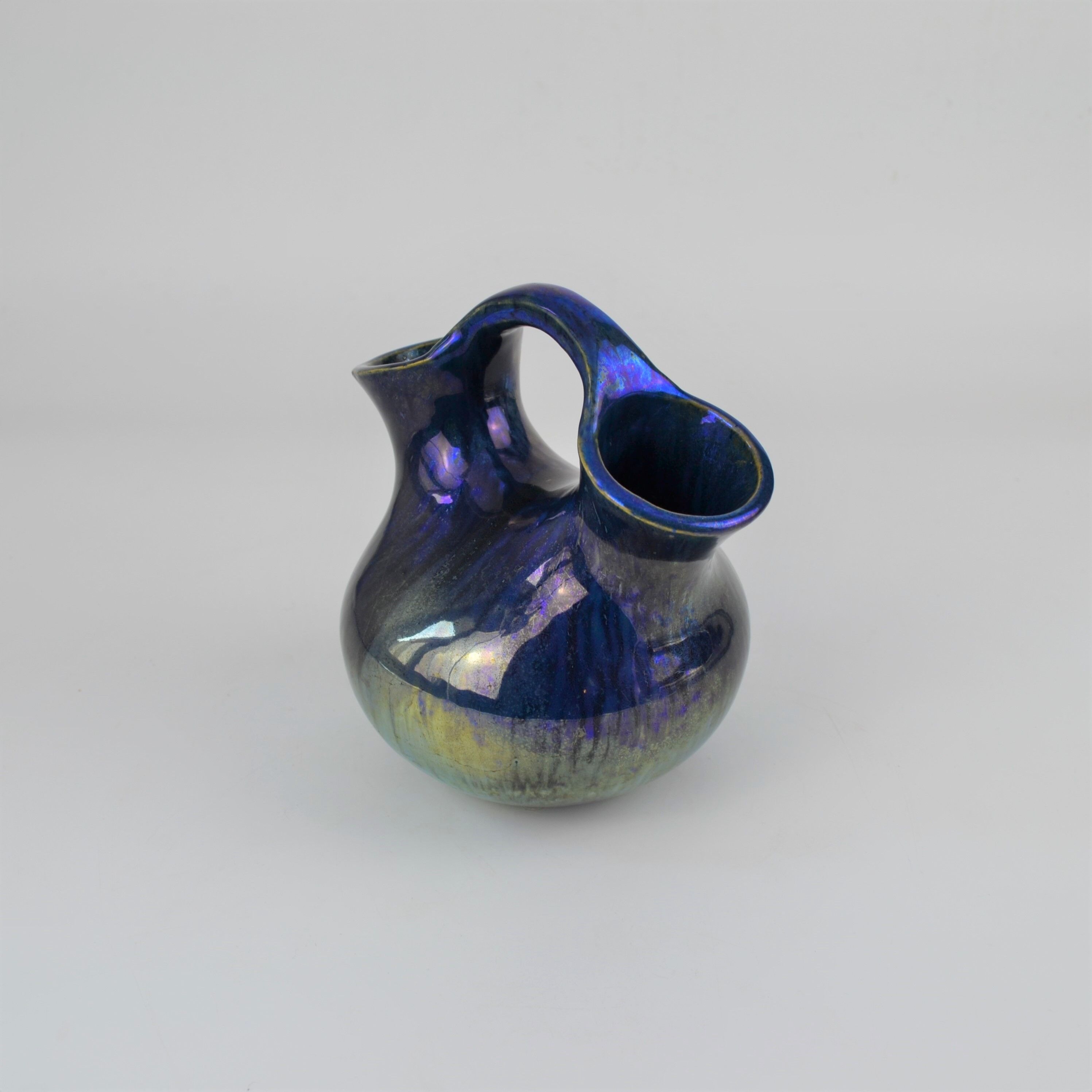 Vase en grès flammés à reflets métalliques de la S.A.P.C. de Rambervillers
