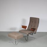 Exceptional Lounge Chair with Ottoman from around 1960