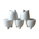 Ensemble de 5 coquetiers tripode en verre opalin des années 60