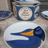 Service 6 plates porcelain ducks