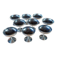 9 antique stainless steel ice cream cups