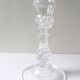 Pair candlesticks glass diamond spikes