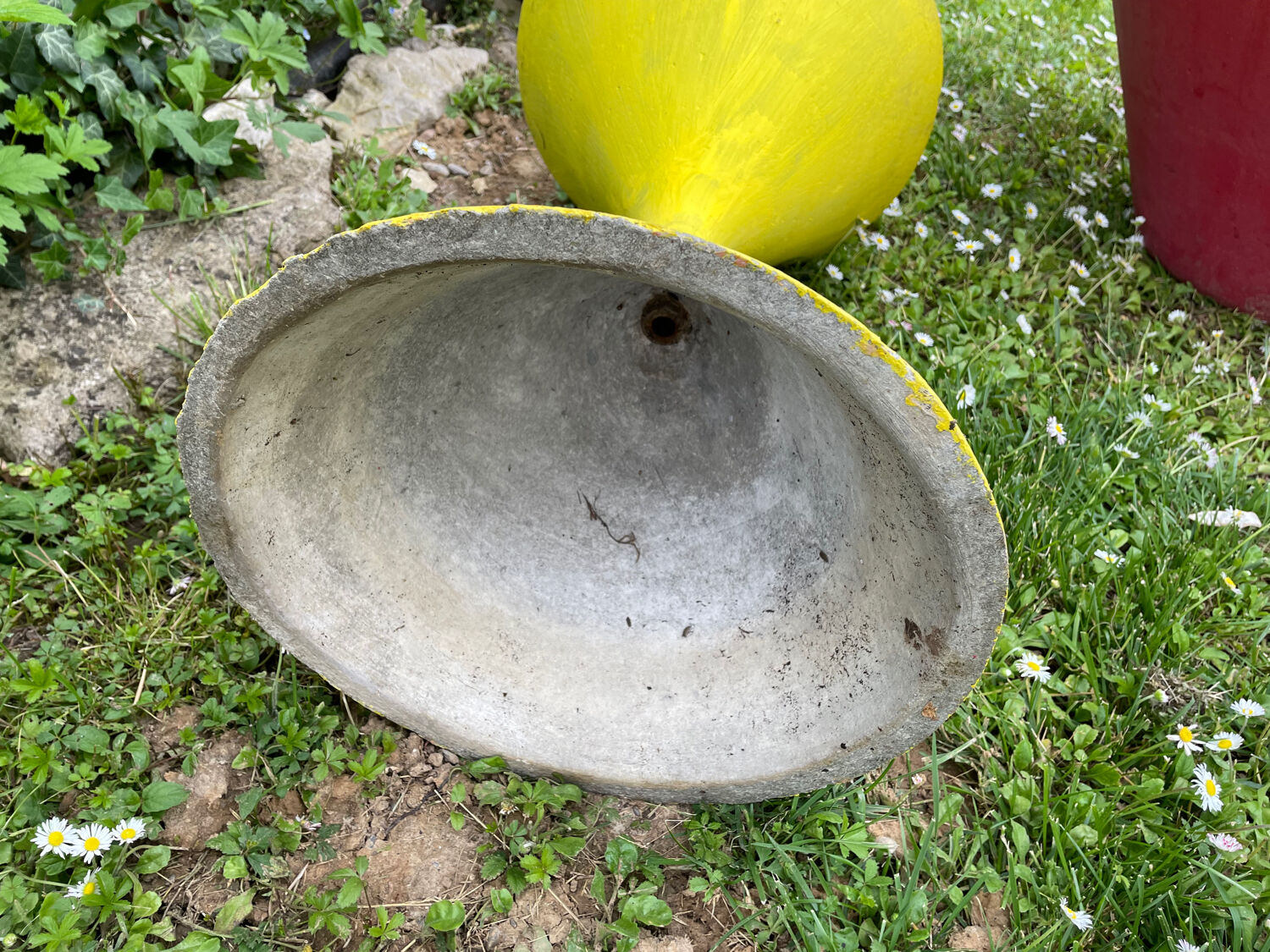 Set of 3 planters in fiber cement Willy Guhl