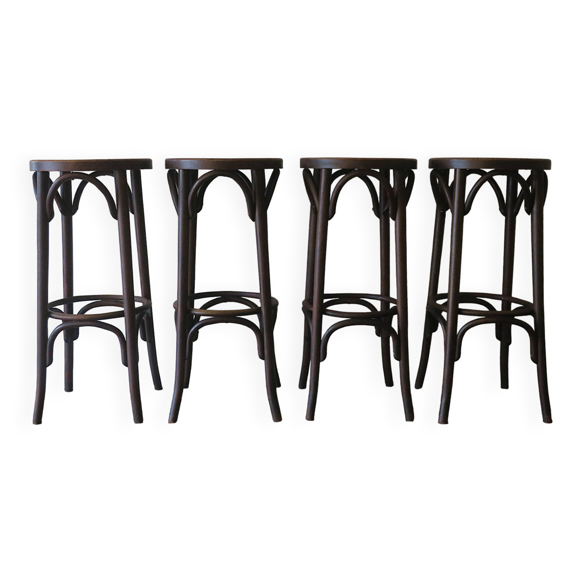 Ensemble de 4 chaises de bar vintage, 1960