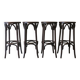 Ensemble de 4 chaises de bar vintage, 1960