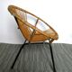 Rattan armchair and 1960s metal feet