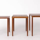 Set of 3 Teak Nesting Tables – 1970s Danish, Mid-Century Modern Design