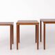 3 Danish nesting tables in teak, 1970s.