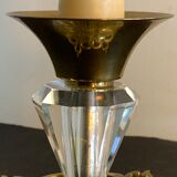 Brass lamp foot and glass