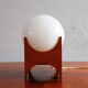 Glass & wood table lamp, Czechoslovakia, 1960s