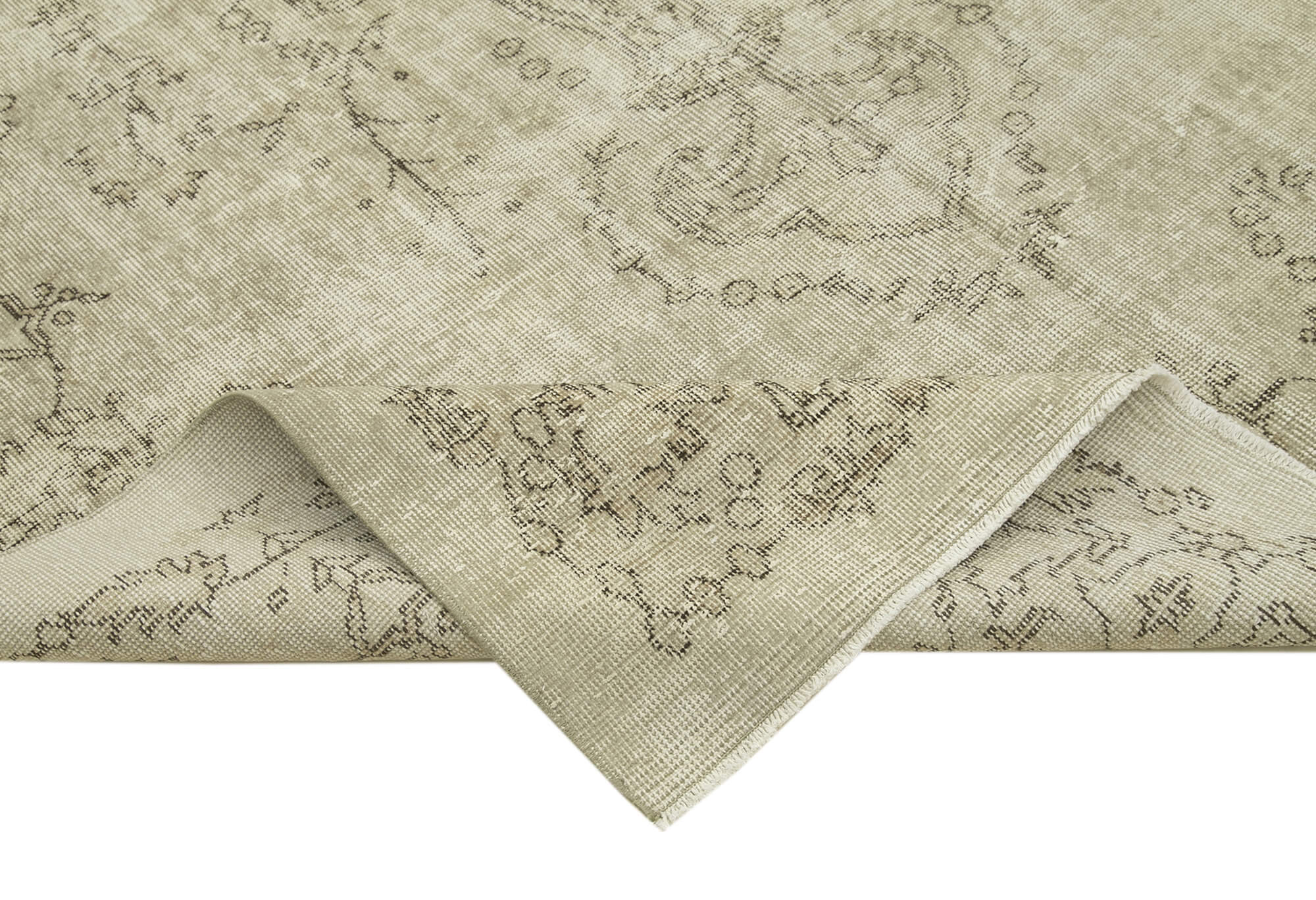 Handmade Vintage Oriental Beige Carpet 190 cm x 303 cm - 38940