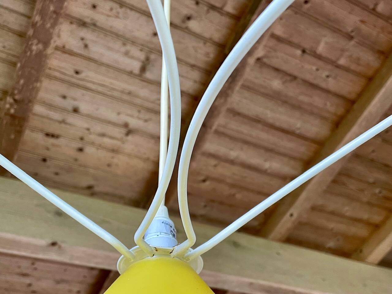 Vintage 3-light pendant light by Le Dauphin circa 1980s