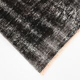 3x9 Shabby Chic Black Gray Turkish Runner Rug, 90x277Cm