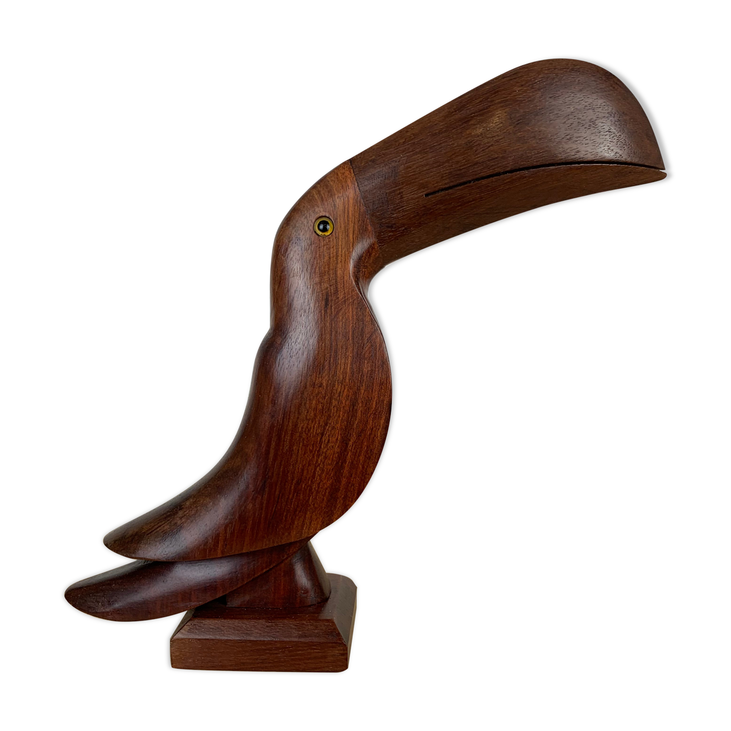 Letter door toucan Scandinavian wood sculpture