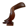 Letter door toucan Scandinavian wood sculpture