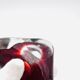 Trilobe Murano Sommerso Ruby Red & Solid Crystal Pocket Vase