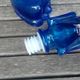 Carafe in the shape of a dog in vintage Empoli blue glass