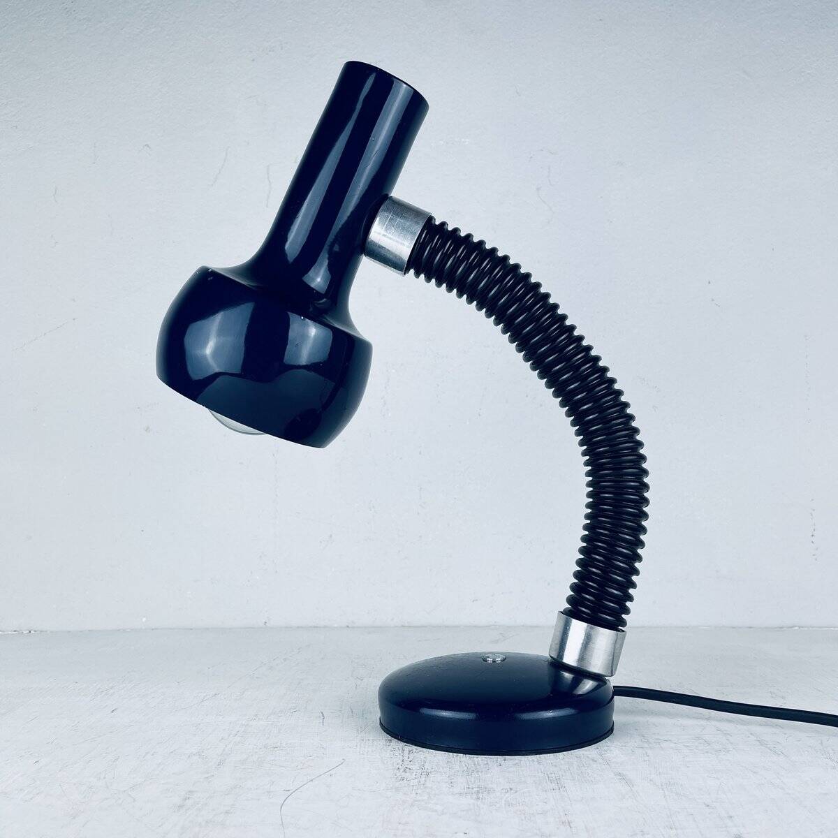 Mid-century blue Italian table lamp from the 1970s.