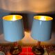 Lampes années 70 bois métal vinyle (X2)