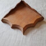 Wooden wall corner shelf
