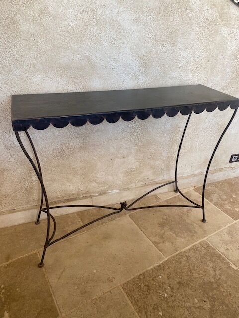 Console métal et fer forgé