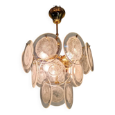 Murano glass disc chandelier, Italy, 1970s